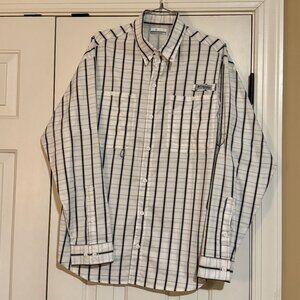 Columbia PFG OMNI-SHADE Mens Medium UPF 40 TAMIAMI II Fishing Shirt Long Sleeve